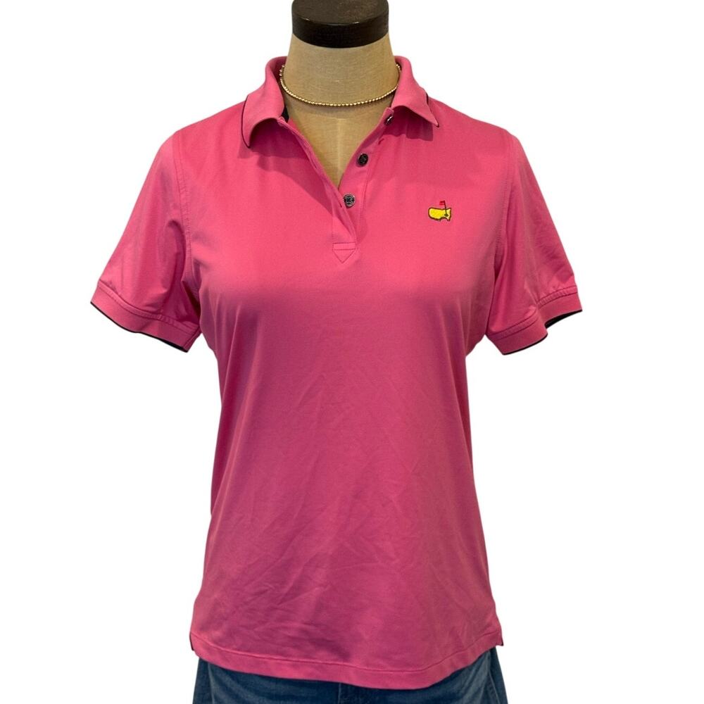 Magnolia Lane Tech The Masters Golf Polo Pink Women size S athleisure summer